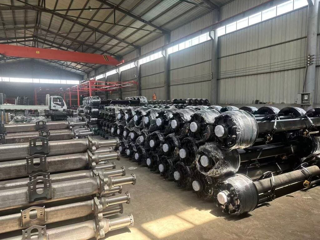 alt="Trailer Axles for South Africa Market Ready for Shipment – JIUZHOU"