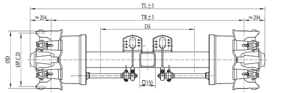 Spoke axle blueprint