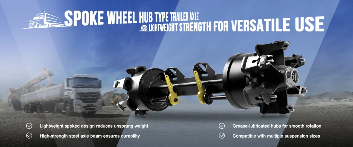 Spoke type axle